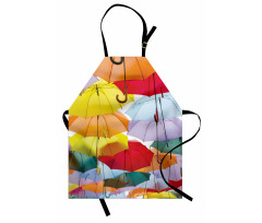 Hanged Vivid Umbrellas Apron