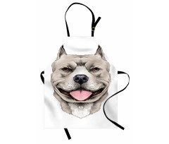 Terrier Realistic Sketch Apron