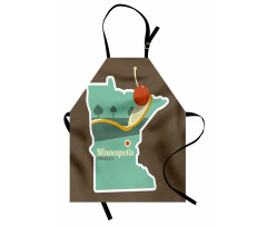 Minneapolis Doodle Map Apron