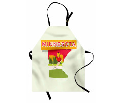 Colorful Doodle State Map Apron