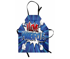 Pop Art Comic Style Love Apron