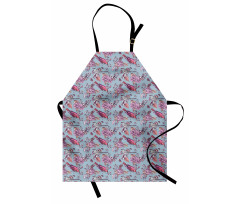 Perching Birds and Flowers Apron