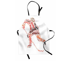 Man Silhouette with Words Apron