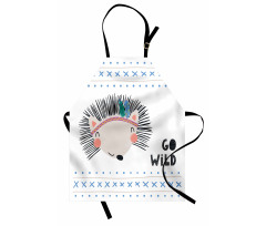 Hedgehog Go Wild Words Apron