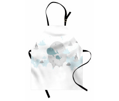 Whales Moon Castles Apron