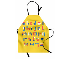 Geometric Small Letters Apron