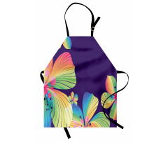 Abstract Big Exotic Flower Apron