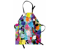 Abstract Floral Artwork Apron
