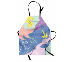 Modern Abstract Floral Art Apron