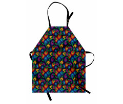 Colorful Spiral Blossoms Apron