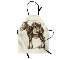 Vintage Animal with Baskets Apron