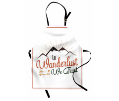 Wanderlust We Trust Text Apron