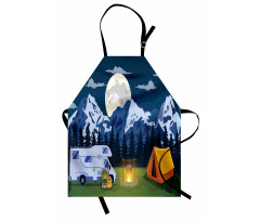 Camping in the Woods at Night Apron