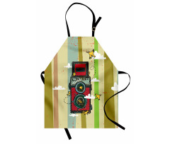 2 Lenses and Birds Clouds Apron