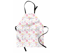 Watercolor Hot Air Balloons Apron