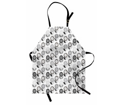 Abstract Blossoms Monochrome Apron