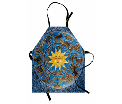 Zodiac Signs Circle Sun Apron