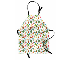 Ice Cream and Exotic Leaves Apron