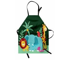 Nursery Jungle Composition Apron