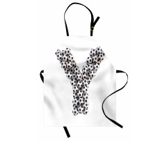 Monochrome Ball Motifs Apron