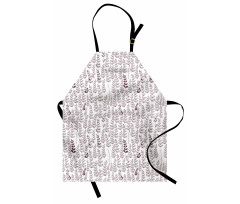 Retro Leaves and Branches Apron