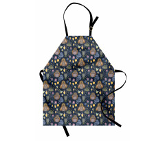 Scary Owl Firefly Bats Apron