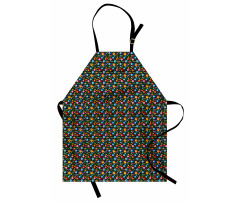 Colorful Blooming Petals Apron