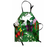 Blooming Flowers Butterflies Apron