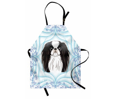 Cartoon Puppy Floral Ornate Apron