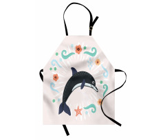 Nautical Ocean Animal Line Apron