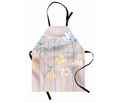 Flowers with Colorful Stems Apron