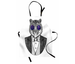 Hipster Animal in a Suit Apron