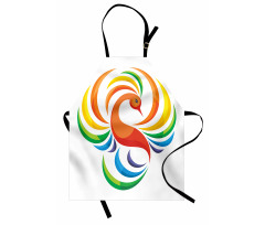 Rainbow Toned Bird Apron