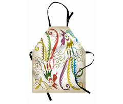 Bird in Retro Tones Apron