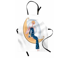 Girl with Trumpet Moon Apron