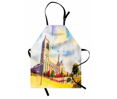 Watercolor Street View Apron