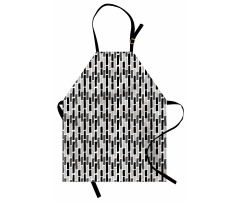 Brush Mark Effect Stripes Apron