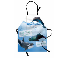 Whale Dolphin and Seal Sea Apron