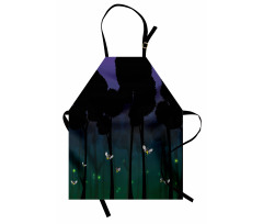 Woodland Night Cartoon Kids Apron