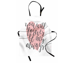 Heart and Love Words Apron