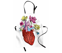 Vivid Flora Human Heart Apron