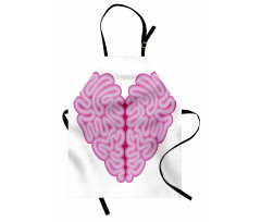 Brain Look Simple Heart Apron