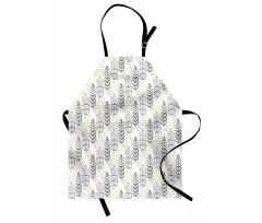 Outline Leaves and Spots Apron