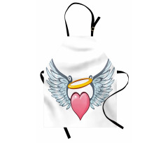 Valentines Day Winged Heart Apron