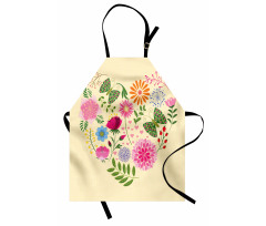 Colorful Flowers Butterflies Apron