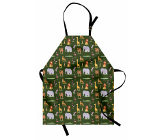 Childish Cartoon Savannah Apron