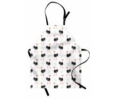 Hipster Bird Botany Leaves Apron