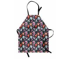 Watercolor Tropical Lilies Apron