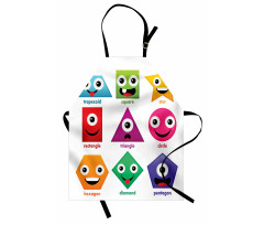 Shapes with Funny Faces Apron