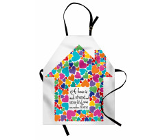 House with Hearts Home Love Apron